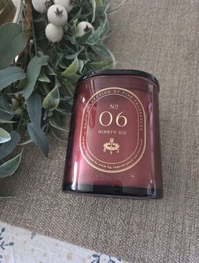 Ninety No. 06 Scented Candle in Deep Burgundy Glass